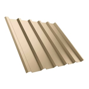Damwandplaat T35/207MD, 0,75 mm staal, licht ivoorkleurig (RAL 1015), 25 µm polyester coating