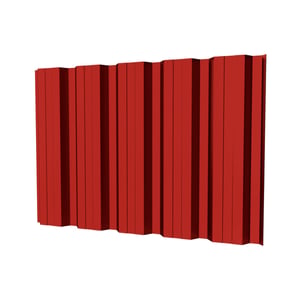 Damwandplaat T35DR wand Koraalrood RAL 3016, 0,50 mm, hoofdaanzicht