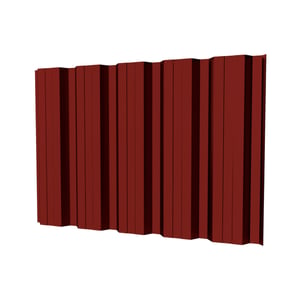Damwandplaat T35DR wand, kersrood staalplaat 0,75 mm met 25 µm polyestercoating, hoofdweergave
