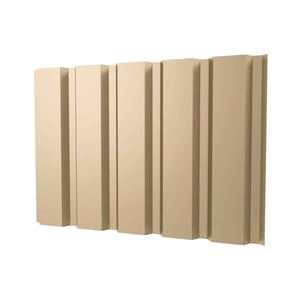 Damwandplaat T35M wand, licht ivoorkleurig RAL 1015, 0,75 mm staal, 25 µm polyester
