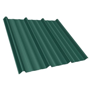 Damwandplaat T45/333M mosgroen, 0,50 mm, bovenaanzicht