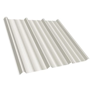 Damwandplaat T45/333M Zuiverwit RAL 9010, 0,50 mm, 25 µm polyestercoating