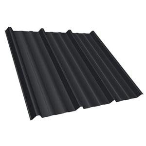 Damwandplaat T45/333M Gitzwart RAL 9005, 0,50 mm dikte, 25 µm polyestercoating