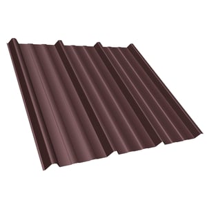 Damwandplaat T45/333MD in Chocoladebruin, 0,50 mm staal, hoofdaanzicht