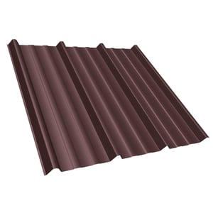 Damwandplaat T45/333MD in Chocoladebruin RAL 8017, 0,75 mm dikte, vrijstaand
