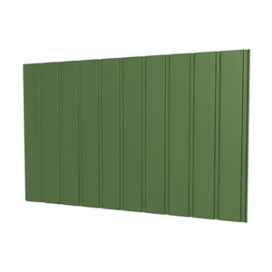 Damwandplaat T7M wand Resedagroen RAL 6011, 0,50 mm, 25 µm polyester, hoofdaanzicht
