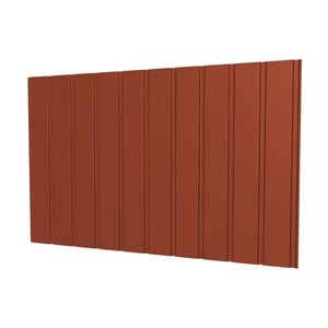 Damwandplaat T7M wand Koperbruin RAL 8004, hoofdweergave, 0,63 mm staal met 25 µm polyestercoating