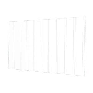 Damwandplaat T7M wand, Zuiverwit RAL 9010, 0,75 mm staal, hoofdaanzicht van de profielstructuur