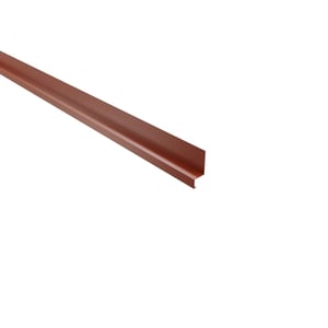 Plint Koperbruin (RAL 8004) van staal 0,50 mm, bovenaanzicht schuin