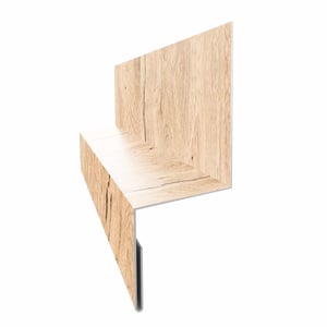 Dorpel | Typ 1 | 4 cm x 2,4 cm x 2,5 cm x 2,00 m | Staal 0,50 mm | 25 µm Polyester | Houtlook - Ahorn