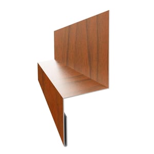 Dorpel | Typ 1 | 4 cm x 2,4 cm x 2,5 cm x 2,00 m | Staal 0,50 mm | 25 µm Polyester | Houtlook - Eiken