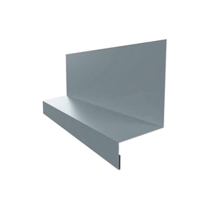 Plint Type 2 van staal, Pelsgrijs RAL 7000, 0,50 mm dikte, hoofdaanzicht vrijstaand