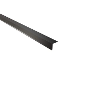 Dakrandprofiel Gitzwart RAL 9005, 0,50 mm staal, bovenaanzicht schuin