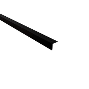 Dakgootprofiel Gitzwart RAL 9005, 0,50 mm staal, Shimoco coating, bovenaanzicht schuin