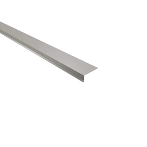Dakgootprofiel Zilver-Metallic 0,50 mm, schuin van boven, hoofdweergave van het gezette profiel