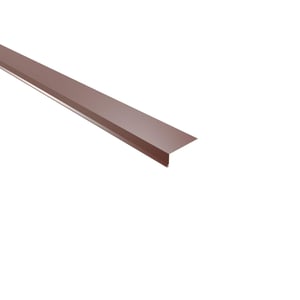 Dakgootprofiel aluminium Roodbruin (RAL 8012) 0,70 mm, hoofdaanzicht schuin van boven