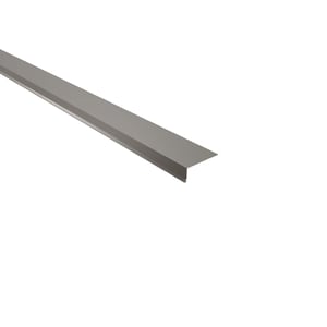 Dakgootprofiel 8x3 cm, 95 graden, grijs aluminiumkleurig, schuin van bovenaf