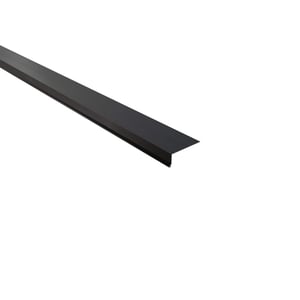 Dakgootprofiel 8x3 cm donkergrijs, 0,50 mm staal met 35 µm matpolyester coating, hoofdaanzicht schuin