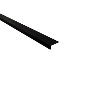 Dakgootprofiel Gitzwart RAL 9005, 0,50 mm staal, 95 graden hoek, schuin van boven