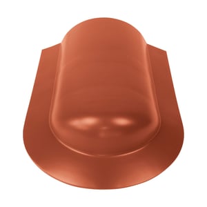 Walmkap van kunststof in terracotta (RAL 8004), bovenaanzicht