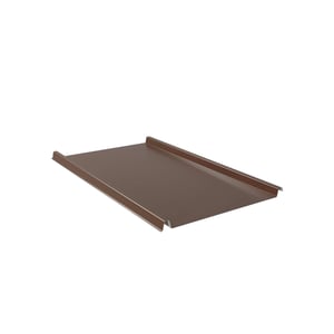 Staande felsplaat 33/500-LE Notenbruin RAL 8011, 0,75 mm, bovenaanzicht
