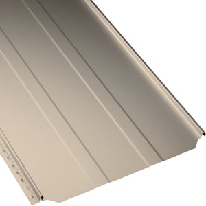 Staande felsplaat PD-510-S trapezium in licht ivoor (RAL 1015) met profielaanzicht