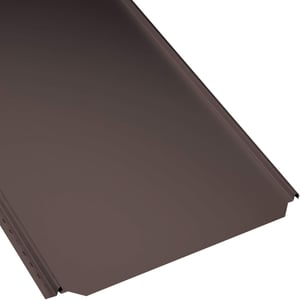 Stehfalzblech PD-510-S Flach in RAL 8017 Chocoladebruin, schuin van bovenaf