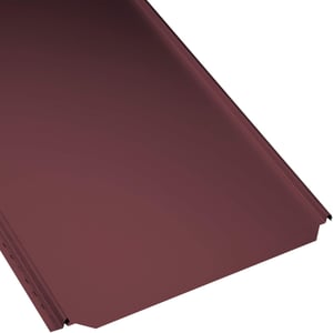 Felsplaat PD-510-S vlak, wijnrood RAL 3005, bovenaanzicht schuin