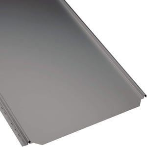 Staande felsplaat PD-510-S vlak, grijs aluminiumkleurig, detail van de profilering