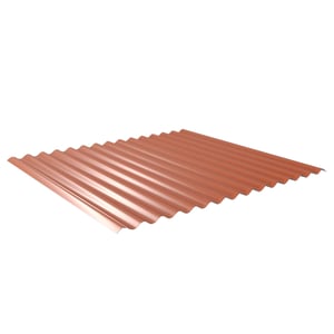 Golfplaat 18/1064 koperbruin, 0,40 mm dikte, 25 µm polyester coating, hoofdweergave