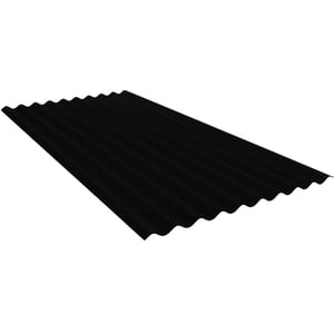 Golfplaat PF25W | Gevel | Staal 0,50 mm | 25 µm Polyester | 9005 - Gitzwart