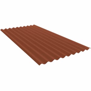 Golfplaat PF25W | Gevel | Staal 0,63 mm | 25 µm Polyester | 8004 - Koperbruin