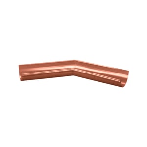 Dakgoot binnenhoek 135 graden van staal, koperbruin (RAL 8004) met 50 µm polyurethaan coating