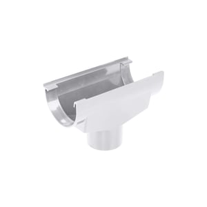 Gootuitloop van grijs PVC van Plastmo, hoofdaanzicht