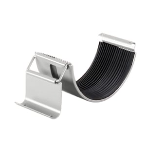 Dakgootverbinder met rubberen afdichting van zilver-metallic staal, hoofdweergave