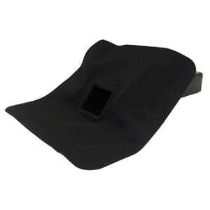 Regenwaterafvoer van zwart EPDM, 1,30 mm dik, met vierkante opening, hoofdaanzicht