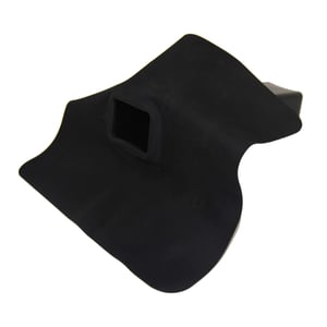 Regenwaterafvoer van zwart EPDM, 1,30 mm dik, met vierkante opening, hoofdaanzicht