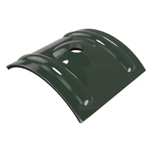 Kalot aluminium profiel 18/1064 Chroomoxydegroen RAL 6020, hoofdaanzicht, licht gebogen met schroefgat