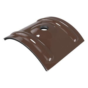 Kalot profiel 18/1064 aluminium sepiabruin RAL 8014, bovenzijde met boring
