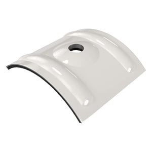 Kalot profiel 18/1064 van aluminium Grijswit RAL 9002 met centrale boring