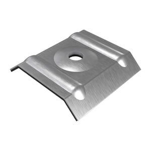 Kalot profiel 20/1100 van blank aluminium met boring, hoofdaanzicht