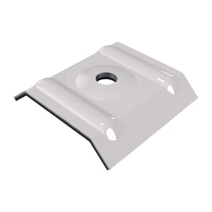 Kalot profiel 20/1100 van aluminium in lichtgrijs RAL 7035, hoofdaanzicht met boorgat