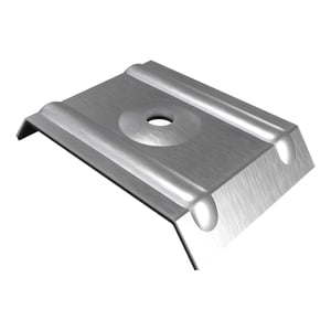 Kalot profiel 207/35 van blank aluminium met boring, hoofdaanzicht