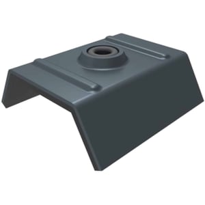 Kalot profiel 33/250 van aluminium in antracietgrijs (RAL 7016) met afdichting, hoofdaanzicht
