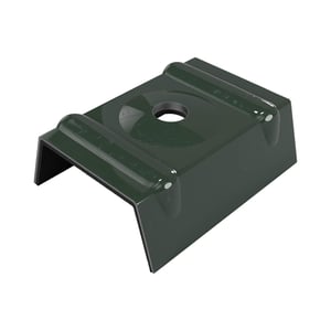 Kalot profiel 33/500 van aluminium in Chroomoxydegroen (RAL 6020) met boring, hoofdweergave