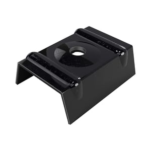 Kalot profiel 33/500 van aluminium gitzwart RAL 9005, bovenaanzicht schuin