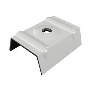 Kalot profiel 33/500 van aluminium in Zilver-Metallic (RAL 9006) met boorgat, hoofdaanzicht