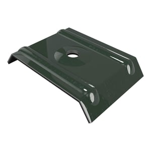 Kalot profiel 35/207 aluminium chroomoxide groen RAL 6020, hoofdaanzicht schuin van boven