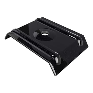 Kalot profiel 35/207 van aluminium Gitzwart RAL 9005, bovenaanzicht
