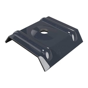 Kalot profiel 45/1000 aluminium antracietgrijs RAL 7016 met boring, hoofdaanzicht